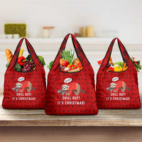Sloth Chill Out Christmas Grocery Bag Xmas Holiday Patterns - Wonder Print Shop
