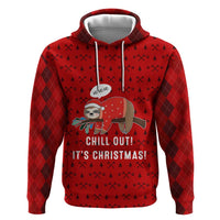 Sloth Chill Out Christmas Hoodie Xmas Holiday Patterns - Wonder Print Shop