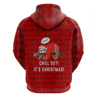 Sloth Chill Out Christmas Hoodie Xmas Holiday Patterns - Wonder Print Shop