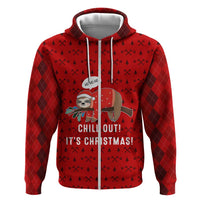 Sloth Chill Out Christmas Hoodie Xmas Holiday Patterns - Wonder Print Shop