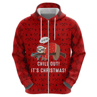 Sloth Chill Out Christmas Hoodie Xmas Holiday Patterns - Wonder Print Shop