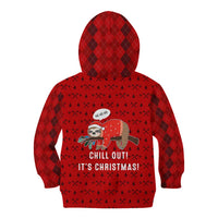 Sloth Chill Out Christmas Kid Hoodie Xmas Holiday Patterns - Wonder Print Shop