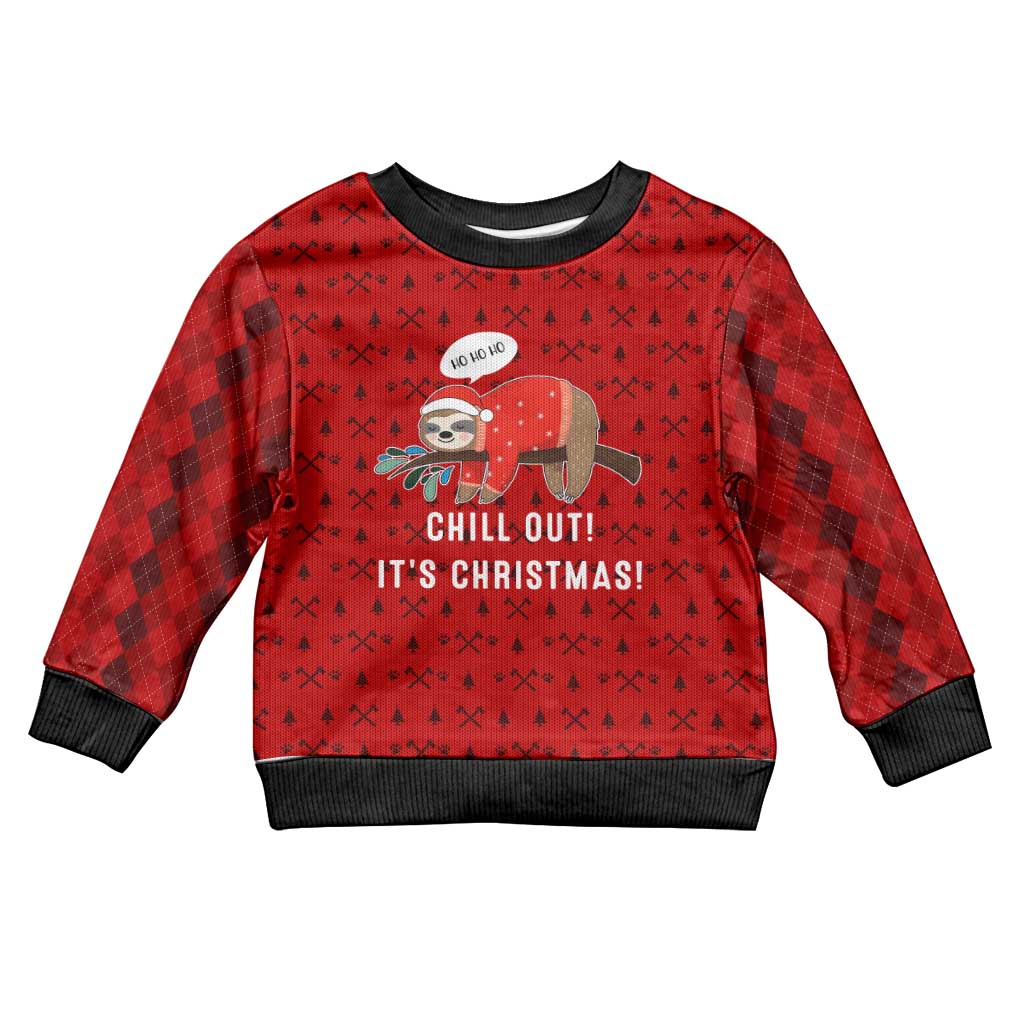 Sloth Chill Out Christmas Kid Ugly Christmas Sweater Xmas Holiday Patterns - Wonder Print Shop