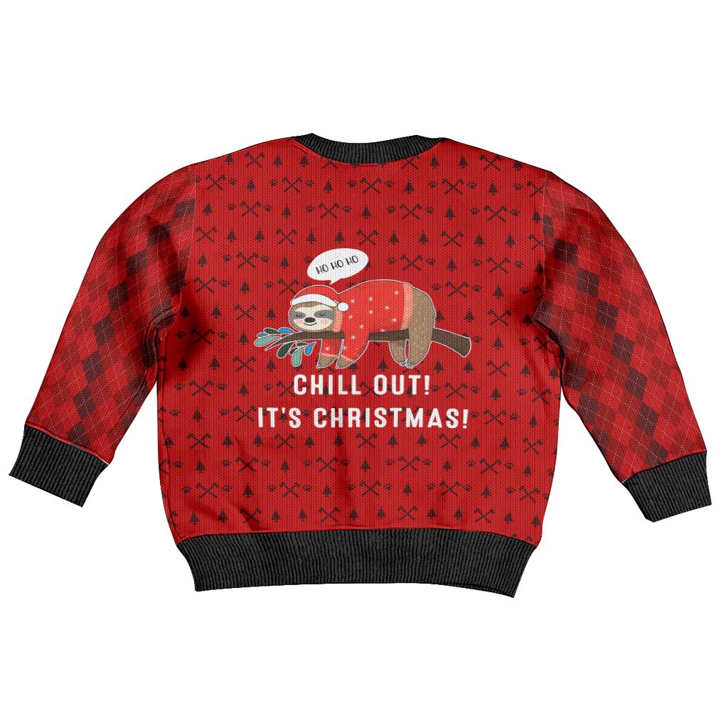 Sloth Chill Out Christmas Kid Ugly Christmas Sweater Xmas Holiday Patterns - Wonder Print Shop