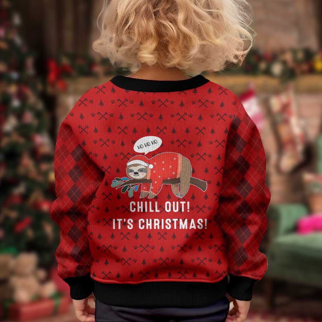 Sloth Chill Out Christmas Kid Ugly Christmas Sweater Xmas Holiday Patterns - Wonder Print Shop
