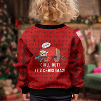 Sloth Chill Out Christmas Kid Ugly Christmas Sweater Xmas Holiday Patterns - Wonder Print Shop