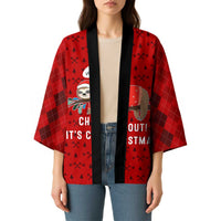 Sloth Chill Out Christmas Kimono Xmas Holiday Patterns - Wonder Print Shop