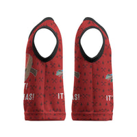 Sloth Chill Out Christmas Knitted V-Neck Vest Xmas Holiday Patterns - Wonder Print Shop