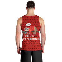 Sloth Chill Out Christmas Men Tank Top Xmas Holiday Patterns - Wonder Print Shop