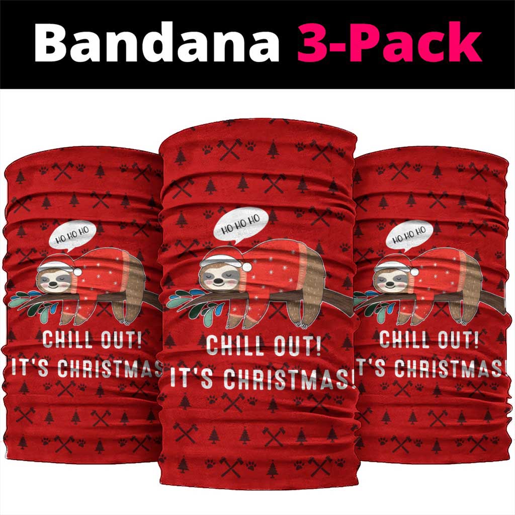 Sloth Chill Out Christmas Neck Gaiter Xmas Holiday Patterns - Wonder Print Shop