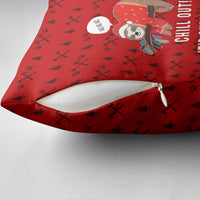 Sloth Chill Out Christmas Pillow Cover Xmas Holiday Patterns - Wonder Print Shop