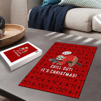 Sloth Chill Out Christmas Puzzle Xmas Holiday Patterns - Wonder Print Shop