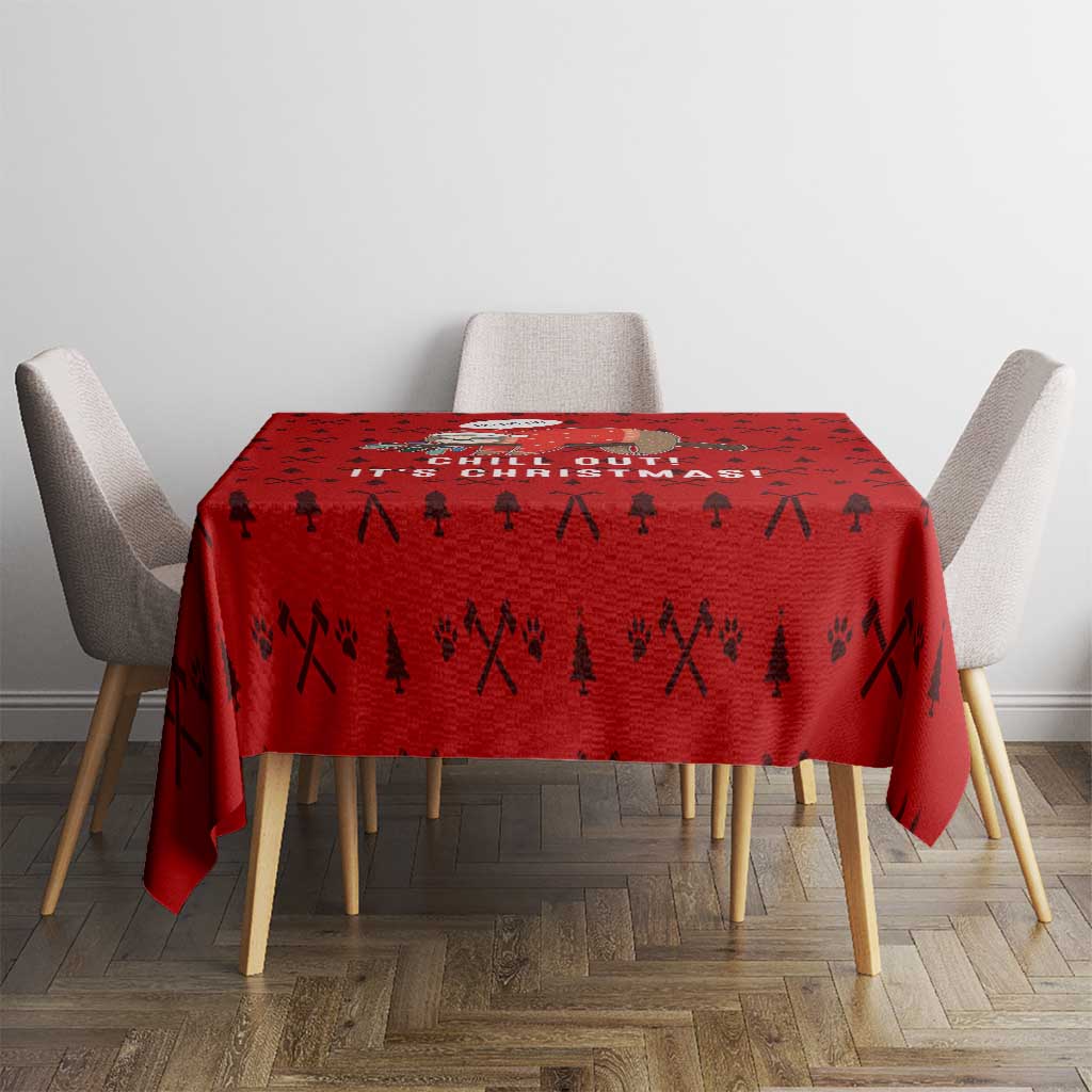 Sloth Chill Out Christmas Tablecloth Xmas Holiday Patterns - Wonder Print Shop
