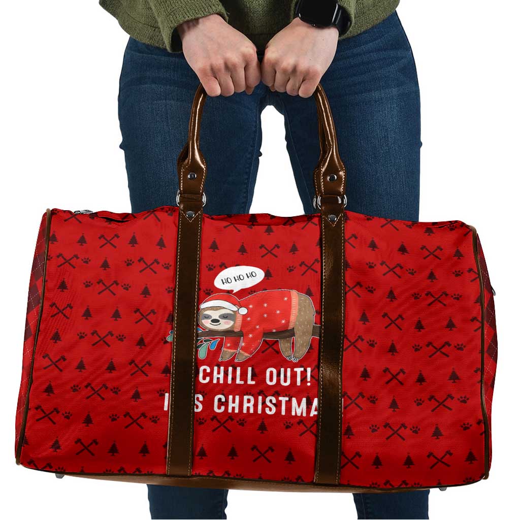 Sloth Chill Out Christmas Travel Bag Xmas Holiday Patterns - Wonder Print Shop