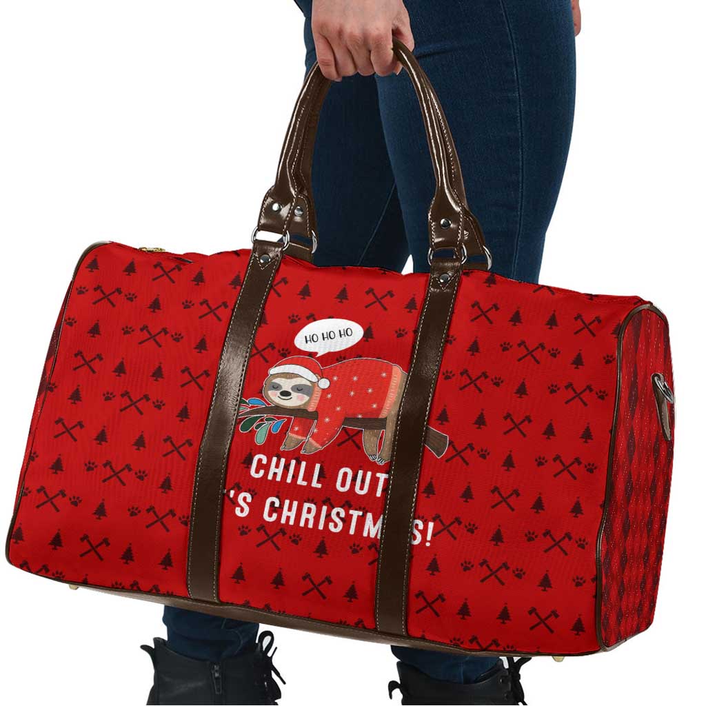 Sloth Chill Out Christmas Travel Bag Xmas Holiday Patterns - Wonder Print Shop