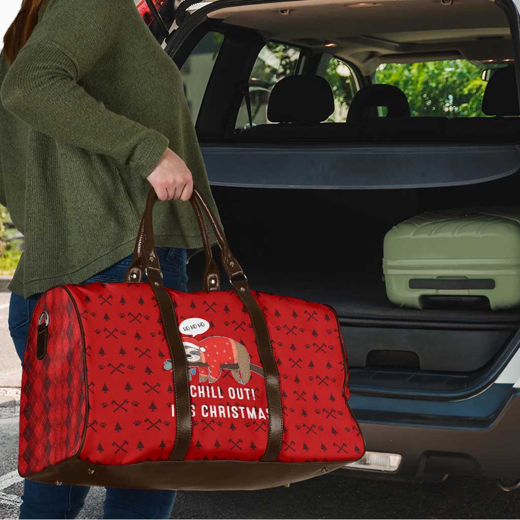 Sloth Chill Out Christmas Travel Bag Xmas Holiday Patterns - Wonder Print Shop