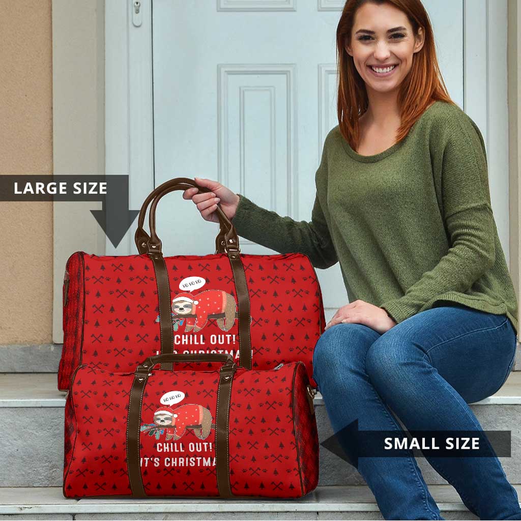 Sloth Chill Out Christmas Travel Bag Xmas Holiday Patterns - Wonder Print Shop