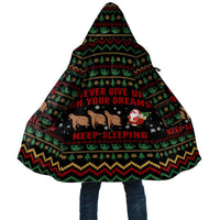 Sloth Keep Sleeping Christmas Cloak Xmas Holiday Patterns - Wonder Print Shop