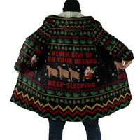 Sloth Keep Sleeping Christmas Cloak Xmas Holiday Patterns - Wonder Print Shop