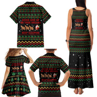 Sloth Keep Sleeping Christmas Family Matching Tank Maxi Dress and Hawaiian Shirt Xmas Holiday Patterns - Wonder Print Shop