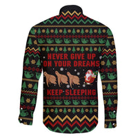 Sloth Keep Sleeping Christmas Family Matching Tank Maxi Dress and Hawaiian Shirt Xmas Holiday Patterns - Wonder Print Shop