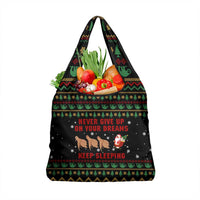 Sloth Keep Sleeping Christmas Grocery Bag Xmas Holiday Patterns - Wonder Print Shop