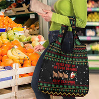 Sloth Keep Sleeping Christmas Grocery Bag Xmas Holiday Patterns - Wonder Print Shop