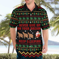 Sloth Keep Sleeping Christmas Hawaiian Shirt Xmas Holiday Patterns - Wonder Print Shop