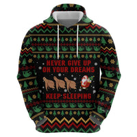 Sloth Keep Sleeping Christmas Hoodie Xmas Holiday Patterns - Wonder Print Shop