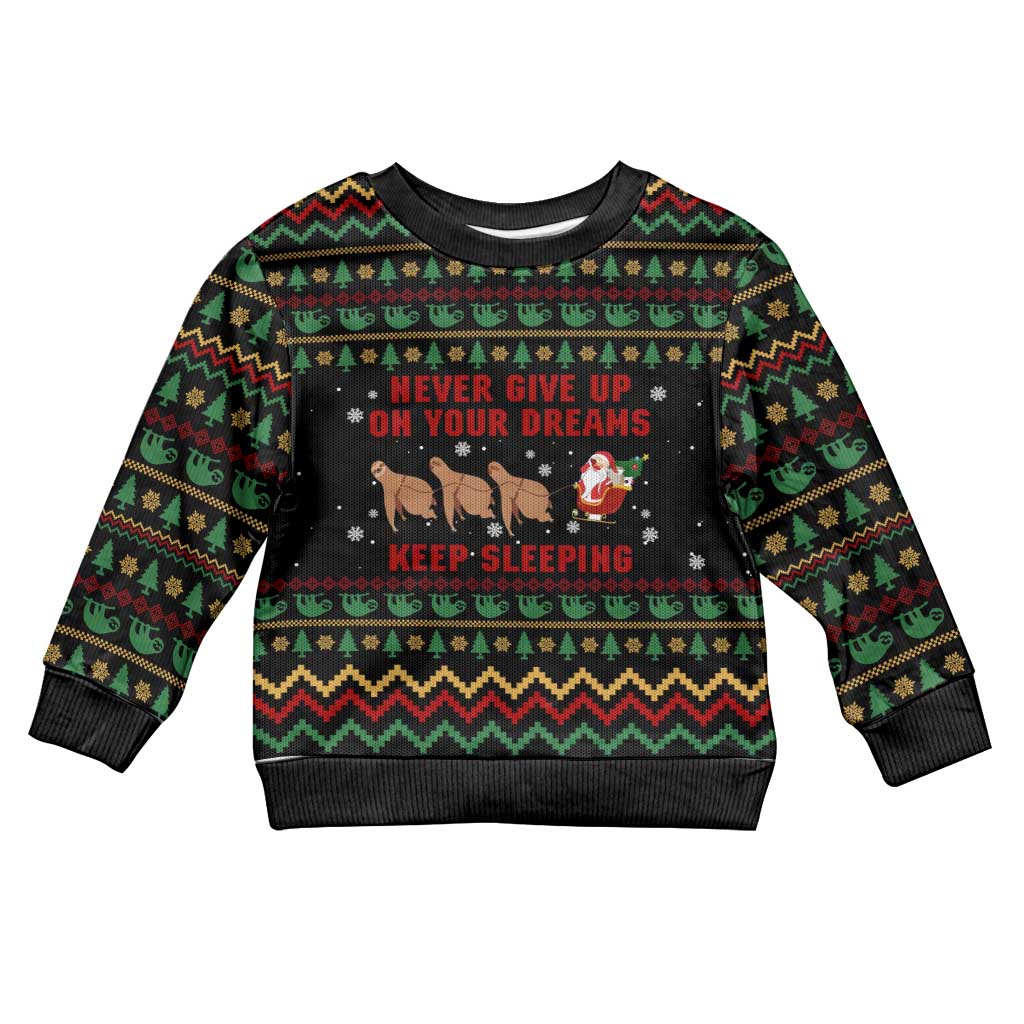 Sloth Keep Sleeping Christmas Kid Ugly Christmas Sweater Xmas Holiday Patterns - Wonder Print Shop