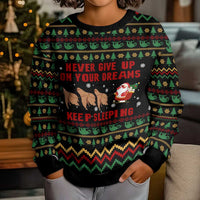Sloth Keep Sleeping Christmas Kid Ugly Christmas Sweater Xmas Holiday Patterns - Wonder Print Shop