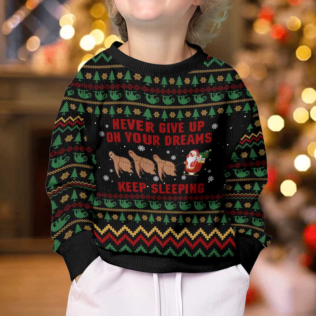 Sloth Keep Sleeping Christmas Kid Ugly Christmas Sweater Xmas Holiday Patterns - Wonder Print Shop