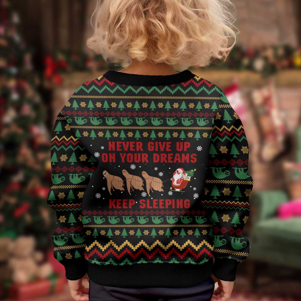 Sloth Keep Sleeping Christmas Kid Ugly Christmas Sweater Xmas Holiday Patterns - Wonder Print Shop