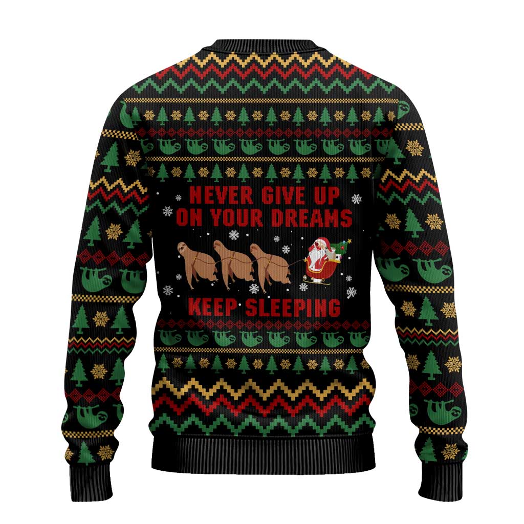 Sloth Keep Sleeping Christmas Ugly Christmas Sweater Xmas Holiday Patterns - Wonder Print Shop