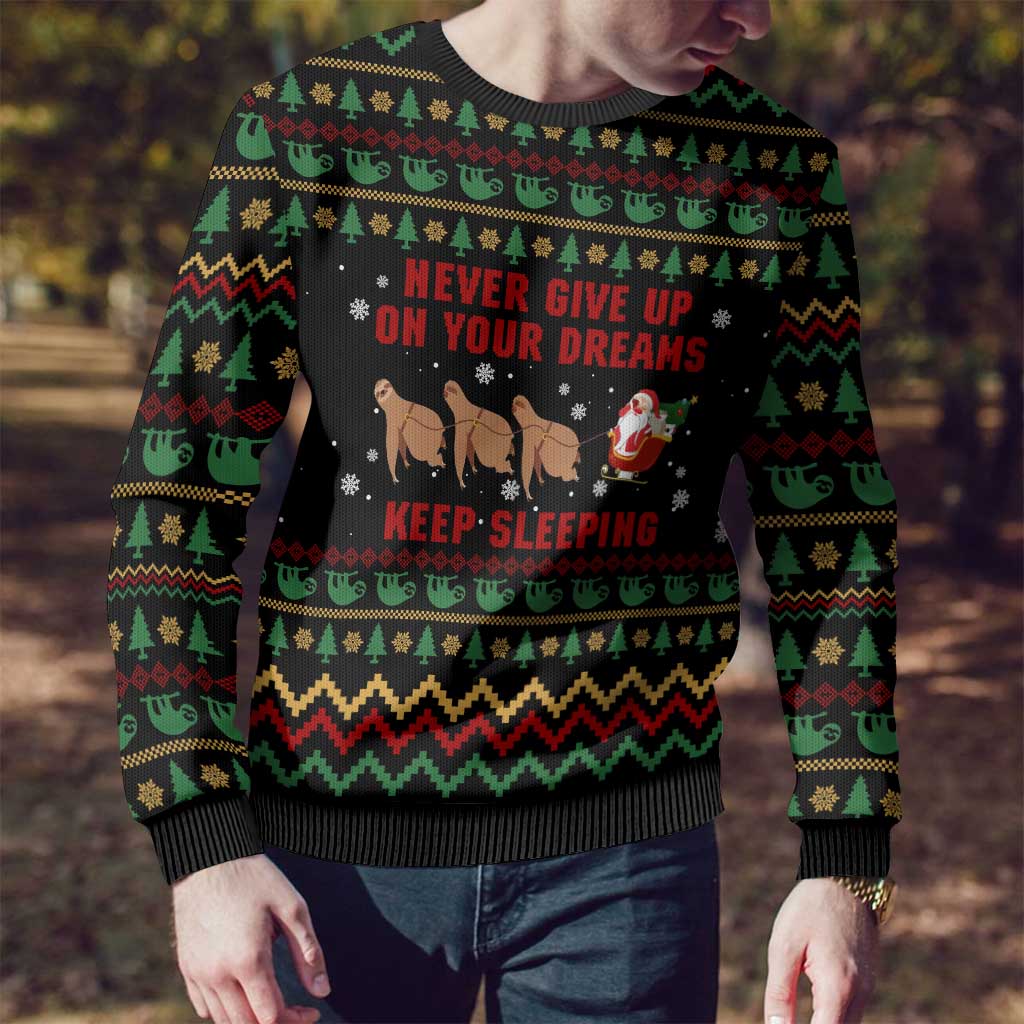 Sloth Keep Sleeping Christmas Ugly Christmas Sweater Xmas Holiday Patterns - Wonder Print Shop
