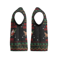 Sloth Keep Sleeping Christmas Knitted V-Neck Vest Xmas Holiday Patterns - Wonder Print Shop