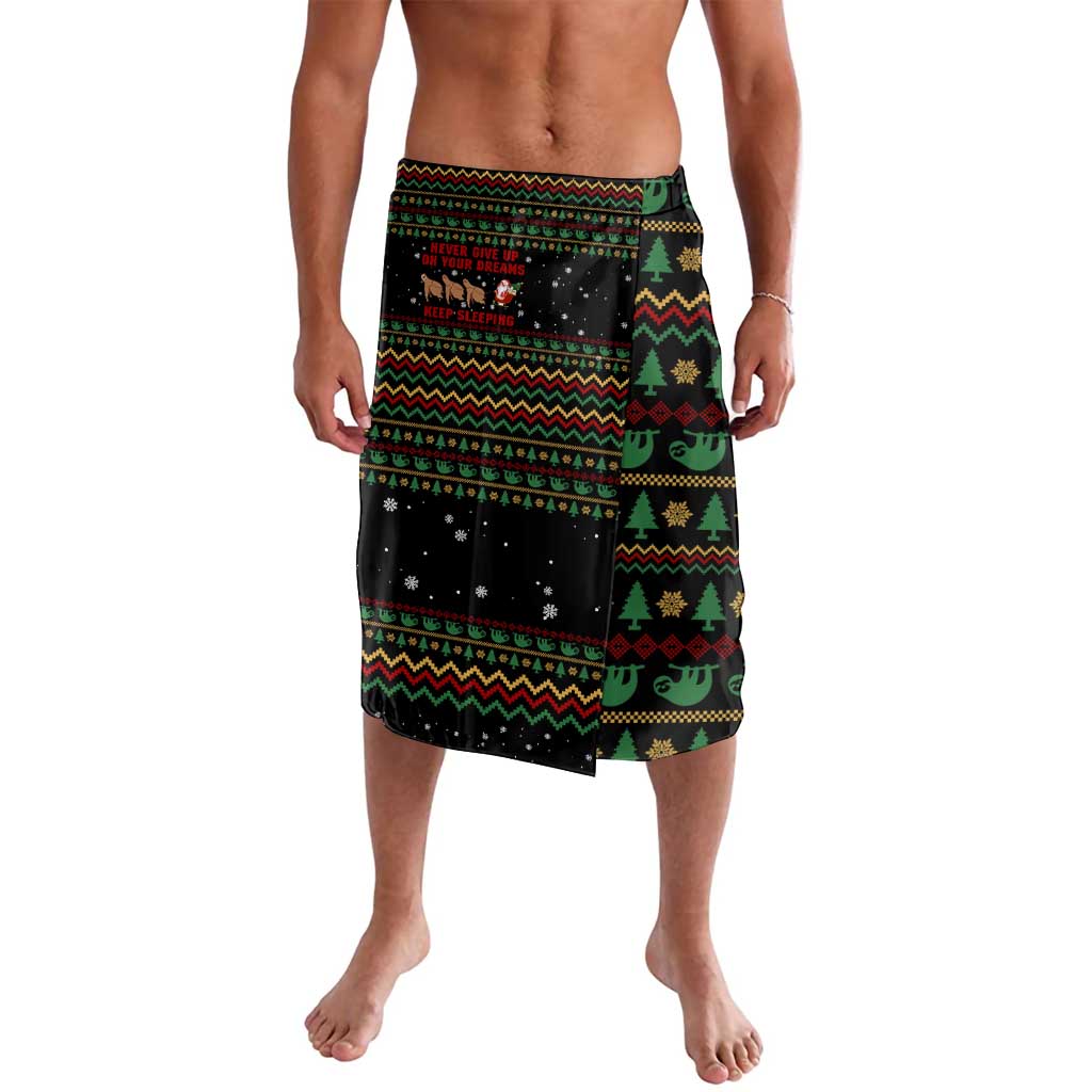 Sloth Keep Sleeping Christmas Lavalava Xmas Holiday Patterns - Wonder Print Shop