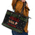 Sloth Keep Sleeping Christmas Leather Tote Bag Xmas Holiday Patterns - Wonder Print Shop