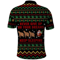 Sloth Keep Sleeping Christmas Polo Shirt Xmas Holiday Patterns - Wonder Print Shop