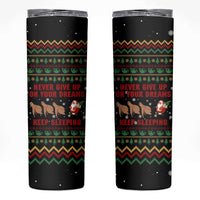 Sloth Keep Sleeping Christmas Skinny Tumbler Xmas Holiday Patterns - Wonder Print Shop