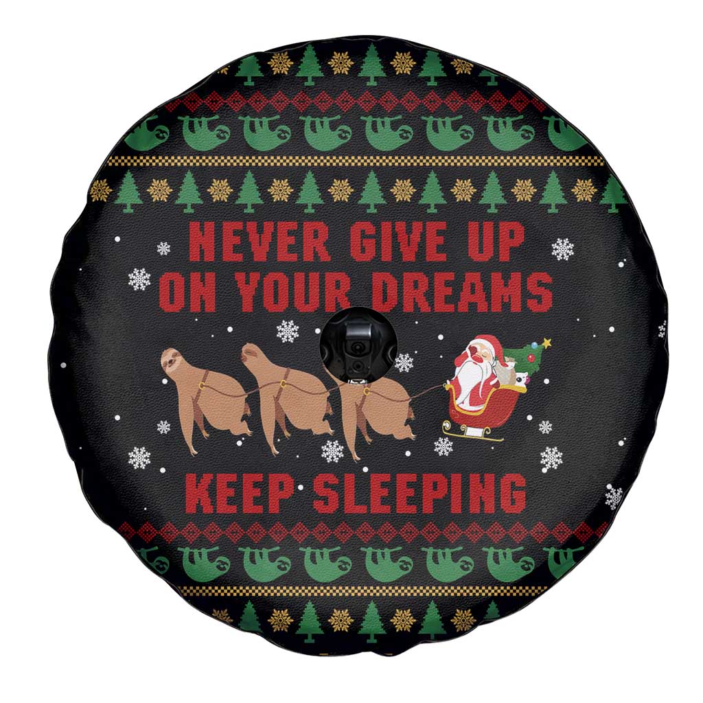 Sloth Keep Sleeping Christmas Spare Tire Cover Xmas Holiday Patterns - Wonder Print Shop
