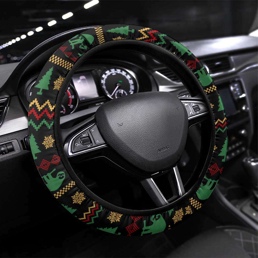 Sloth Keep Sleeping Christmas Steering Wheel Cover Xmas Holiday Patterns - Wonder Print Shop