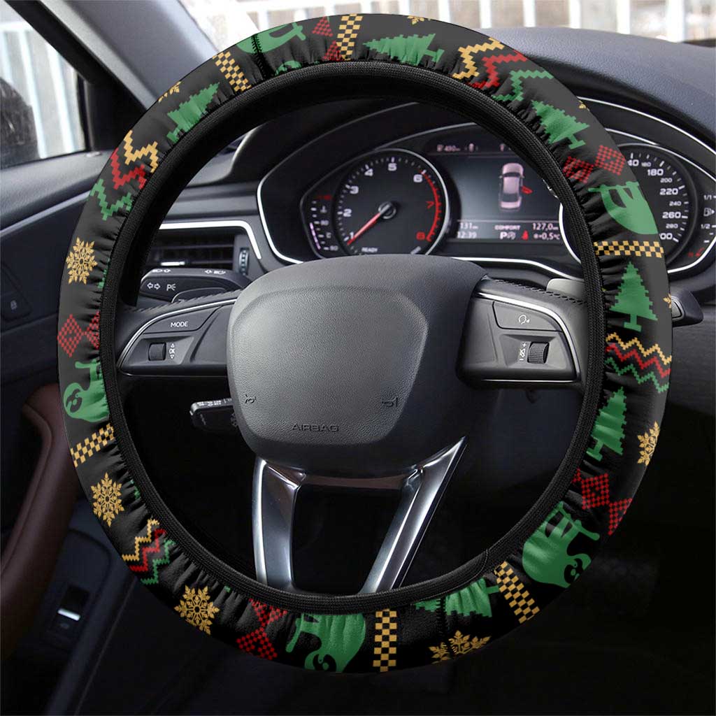 Sloth Keep Sleeping Christmas Steering Wheel Cover Xmas Holiday Patterns - Wonder Print Shop