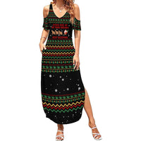 Sloth Keep Sleeping Christmas Summer Maxi Dress Xmas Holiday Patterns - Wonder Print Shop