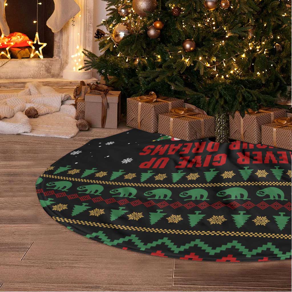 Sloth Keep Sleeping Christmas Tree Skirt Xmas Holiday Patterns - Wonder Print Shop