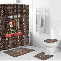 Sloth Wake Me Up Christmas Bathroom Set Xmas Holiday Patterns - Wonder Print Shop