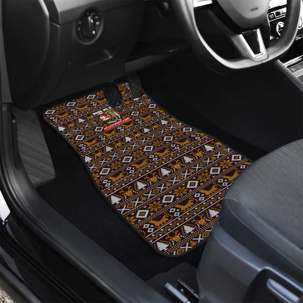 Sloth Wake Me Up Christmas Car Mats Xmas Holiday Patterns - Wonder Print Shop