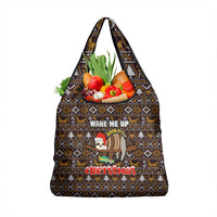 Sloth Wake Me Up Christmas Grocery Bag Xmas Holiday Patterns - Wonder Print Shop