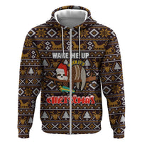 Sloth Wake Me Up Christmas Hoodie Xmas Holiday Patterns - Wonder Print Shop