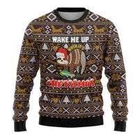 Sloth Wake Me Up Christmas Ugly Christmas Sweater Xmas Holiday Patterns - Wonder Print Shop